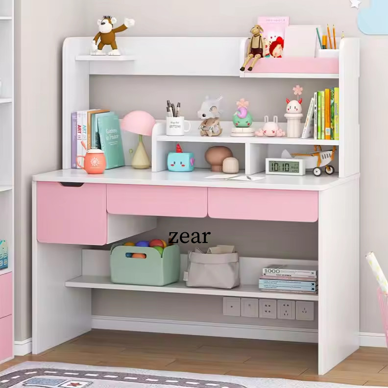 Bàn làm việc có kệ sách Home52